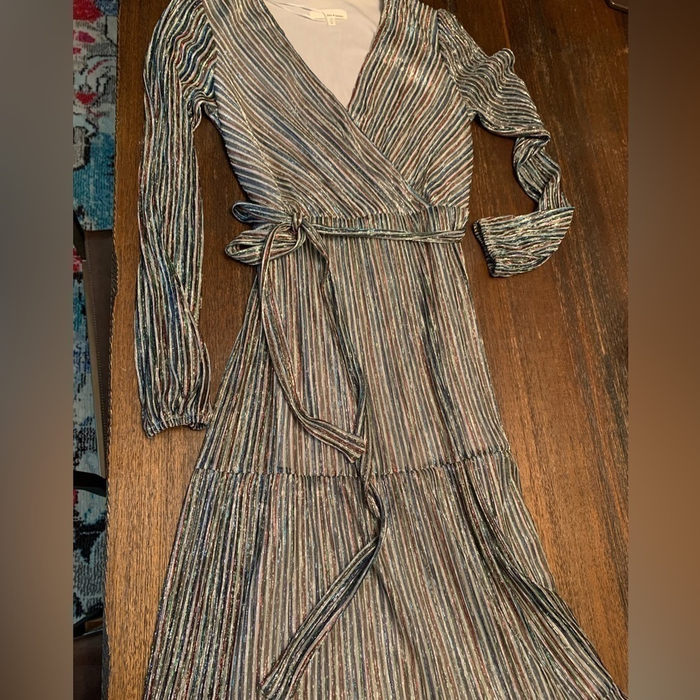 Dressy, long, metallic, dress by June & Hudson, size Small